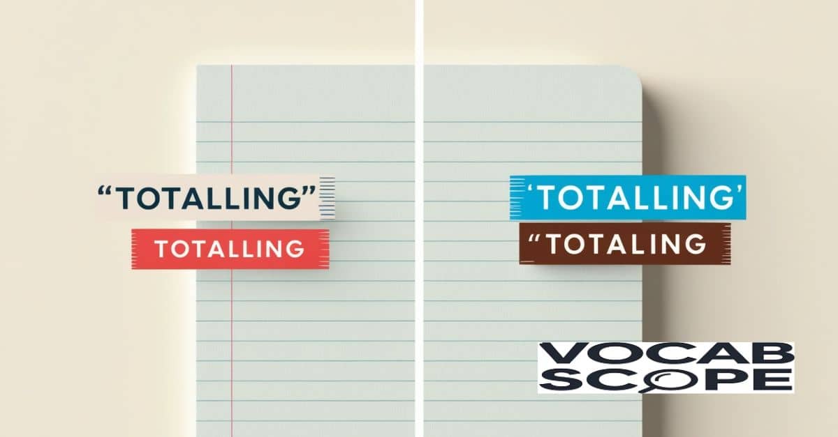 Using “Totalling” and “Totaling” in Sentences