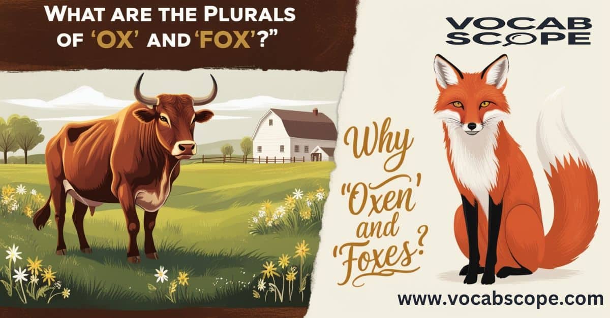 What Are the Plurals of ‘Ox’ and ‘Fox’ Why ‘Oxen’ and ‘Foxes’