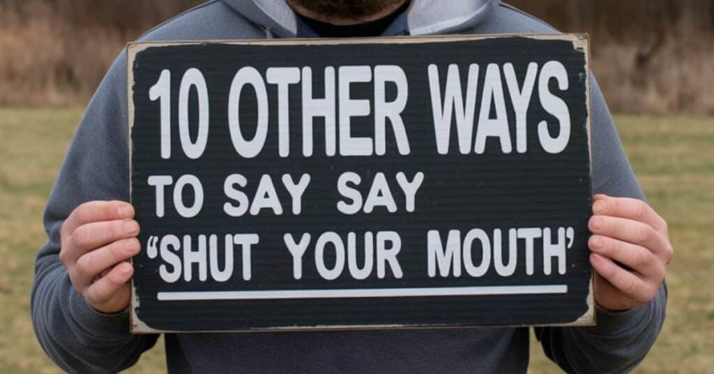 10 Other Ways to Say “Shut Your Mouth” (With Examples)