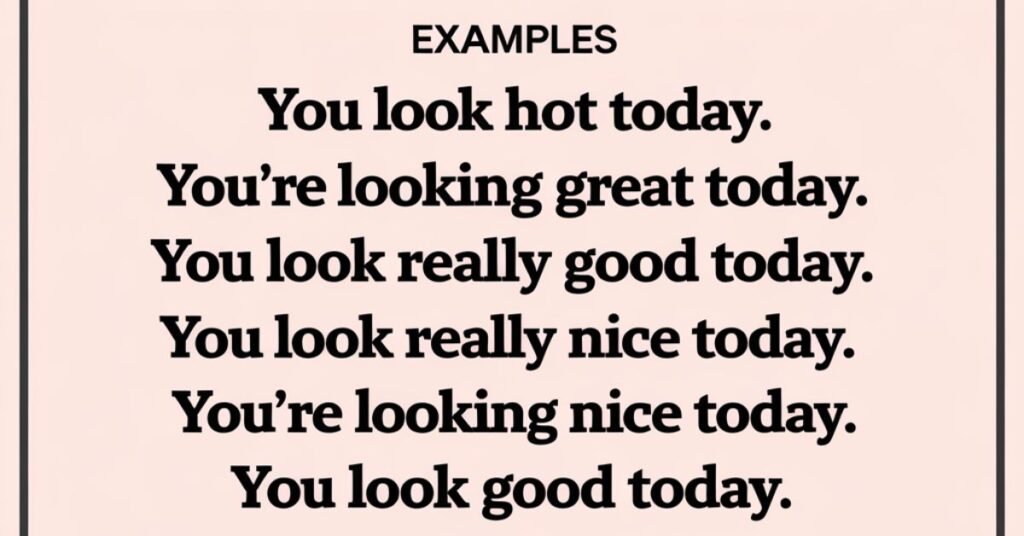 Why Use Alternatives to “You Look Hot”